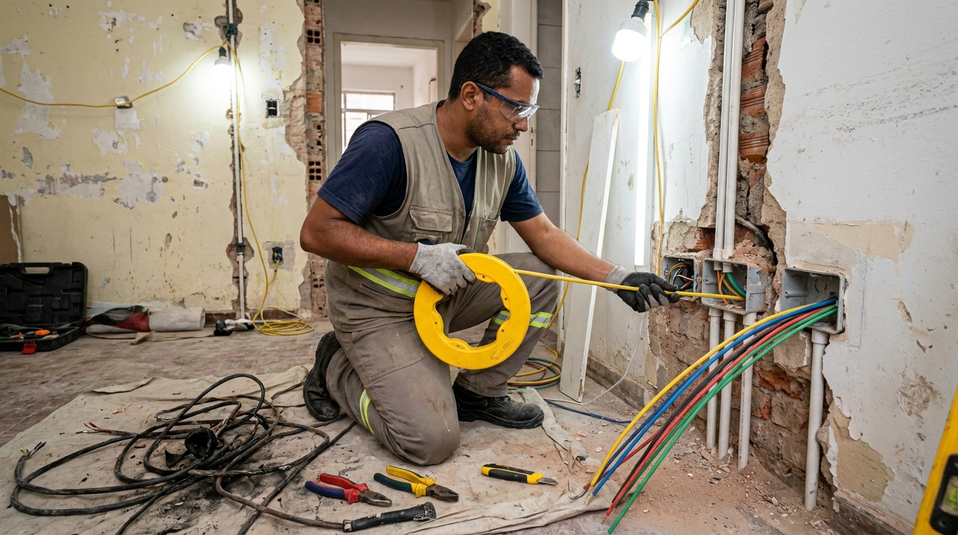 Troca de fiacao eletrica profissional em João Pessoa‑PB